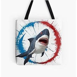 Haifischspritzer Alle über Druck Tote Bag