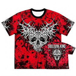 Crimson Thorn Skull All-Over LA 1706 Sullivan King T-Shirt