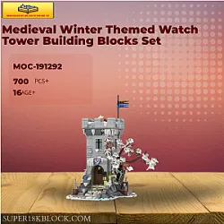 MOC Factory 191292 Medieval Winter Themed Watch Tower Building Blocks Set