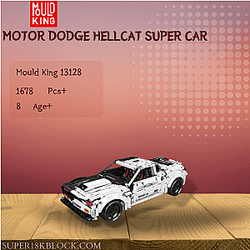MOULD KING 13128 Motor Dodge Hellcat Super Car