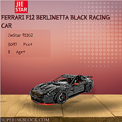 JIESTAR 91102 Ferrari F12 Berlinetta Black Racing Car