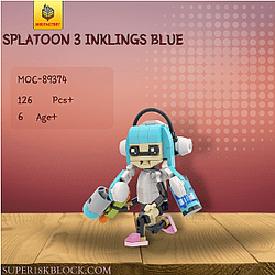 MOC Factory 89374 Splatoon 3 Inklings Blue