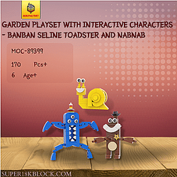 MOC Factory 89399 Garden Playset with Interactive Characters - Banban Seline Toadster and Nabnab