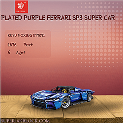 KUYU MOXING KY7071 Plated Purple Ferrari SP3 Super Car