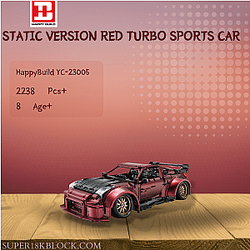 HAPPY BUILD YC-23005 Static Version Red Turbo Sports Car