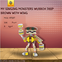 MOC Factory 89387 My Singing Monsters Wubbox Deep Brown with Wing
