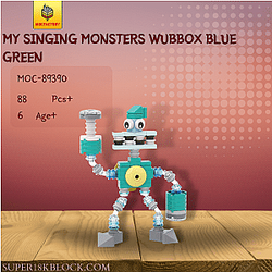 MOC Factory 89390 My Singing Monsters Wubbox Blue Green