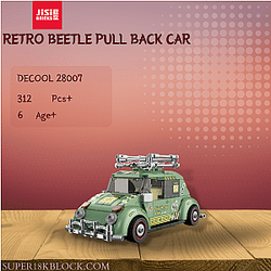DECOOL / JiSi 28007 Retro Beetle Pull Back Car