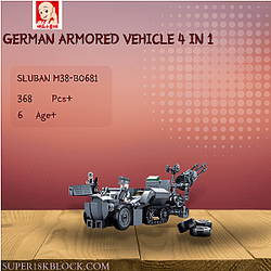 Sluban M38-B0681 German Armored Vehicle 4 in 1