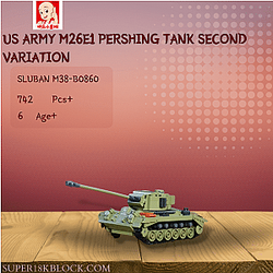 Sluban M38-B0860 US Army M26E1 Pershing Tank Second Variation