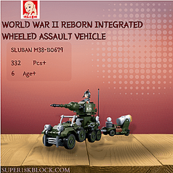 Sluban M38-B0679 World War II Reborn Integrated Wheeled Assault Vehicle