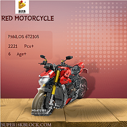 PANLOSBRICK 672105 Red Motorcycle