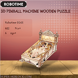 Robotime EG01 3D Pinball Machine Wooden Puzzle
