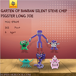 MOC Factory 89409 Garten of Banban Silent Steve Chef Pigster Long Joe