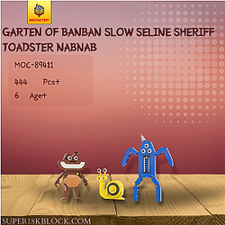 MOC Factory 89411 Garten of Banban Slow Seline Sheriff Toadster Nabnab