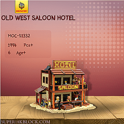 MOC Factory 51332 Old West Saloon Hotel