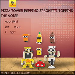 MOC Factory 89417 Pizza Tower Peppino Spaghetti Toppins The Noise