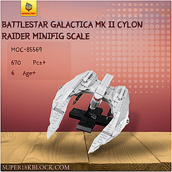 MOC Factory 85569 Battlestar Galactica MK II Cylon Raider Minifig Scale
