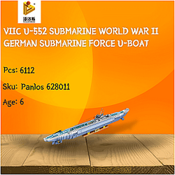 PANLOSBRICK 628011 VIIC U-552 Submarine World War II German Submarine Force U-boat