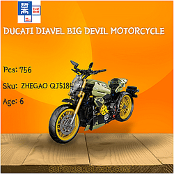 ZHEGAO QJ5184 Ducati Diavel Big Devil Motorcycle