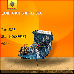MOC Factory 89437 Land Ahoy Ship at Sea