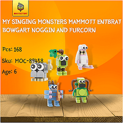 MOC Factory 89458 My Singing Monsters Mammott Entbrat Bowgart Noggin and Furcorn