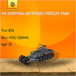 MOC Factory 126445 M4 Sherman Antimines Medium Tank