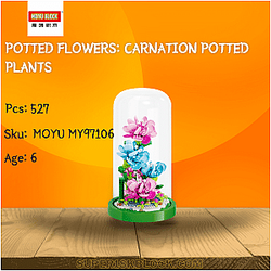MOYU MY97106 Potted Flowers: Carnation Potted Plants