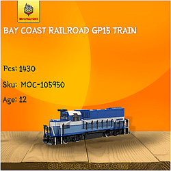 MOC Factory 105950 Bay Coast Railroad GP15 Train