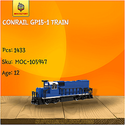 MOC Factory 105947 Conrail GP15-1 Train