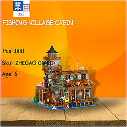 ZHEGAO 00981 Fishing Village Cabin