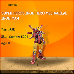 Custom 6201 Super Heros Iron Hero Mechanical Iron Man