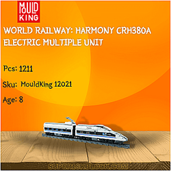 MOULD KING 12021 World Railway: Harmony CRH380A Electric Multiple Unit