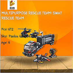 PANLOSBRICK 659006 Multipurpose Rescue Team: SWAT Rescue Team