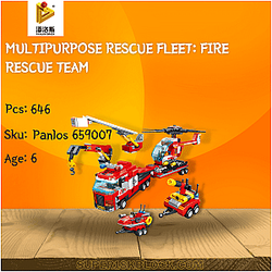 PANLOSBRICK 659007 Multipurpose Rescue Fleet: Fire Rescue Team