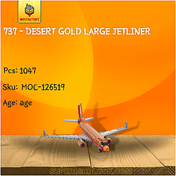 MOC Factory 126519 737 - Desert Gold Large Jetliner