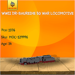 MOC Factory 129996 WWII DR-Baureihe 50 War Locomotive