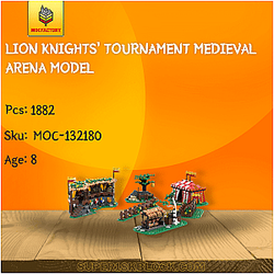 MOC Factory 132180 Lion Knights' Tournament Medieval Arena Model