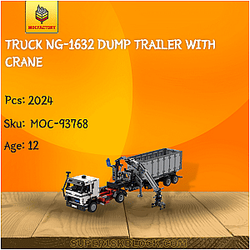 MOC Factory 93768 Truck NG-1632 Dump Trailer with Crane