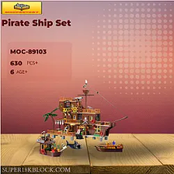 MOC Factory 89103 Pirate Ship Set