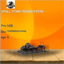 YOURBRICKS 50001 Small Town Trainstation