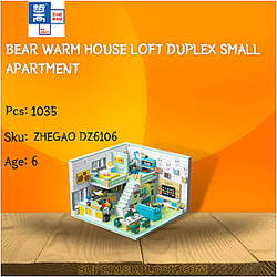ZHEGAO DZ6106 Bear Warm House Loft Duplex Small Apartment
