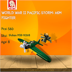 Sluban M38-B1108 World War II Pacific Storm: A6M Fighter