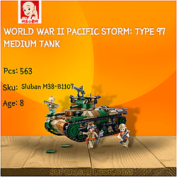 Sluban M38-B1107 World War II Pacific Storm: Type 97 Medium Tank