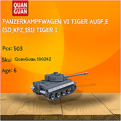 QUANGUAN 100242 Panzerkampfwagen VI Tiger Ausf.E (Sd.Kfz.181) Tiger I