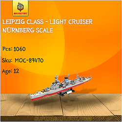 MOC Factory 89470 Leipzig Class - Light Cruiser Nürnberg Scale