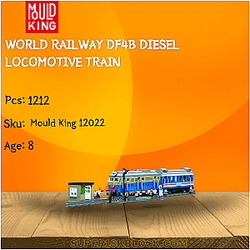 MOULD KING 12022 World Railway DF4B Diesel Locomotive Train