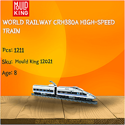 MOULD KING 12021 World Railway CRH380A High-speed Train
