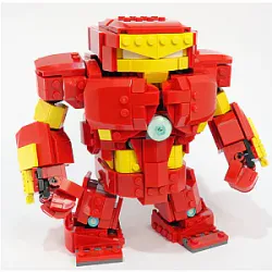 18K K-88 Iron Man Brick Headz Anti-Hulk Armor - Super Heroes Block