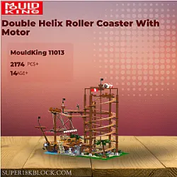 MOULD KING 11013 Double Helix Roller Coaster With Motor